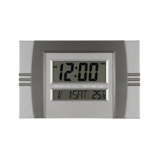 Часы электронные настенные, настольные, с будильником, 2хААА, 29×18.5×2 см