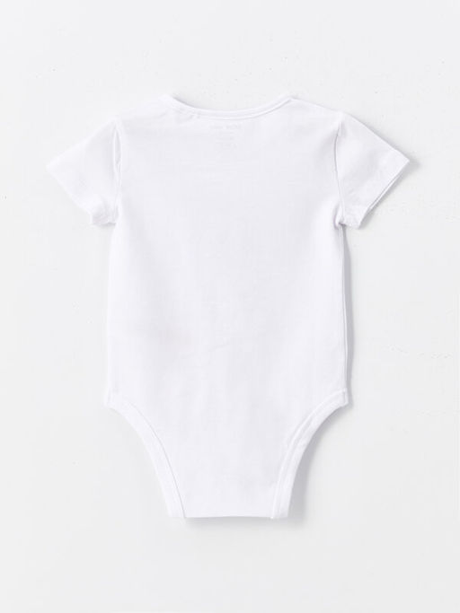 Bisiklet Yaka K?sa Kollu Be?ikta? Bask?l? Erkek Bebek ??t??tl? Body ve Pantolon 2li Tak?m - Waikiki фото 3