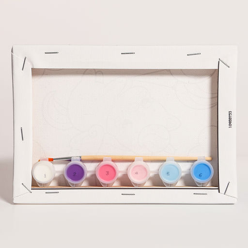 Картина по номерам для детей «Единорожка с шариками», 21×15 см