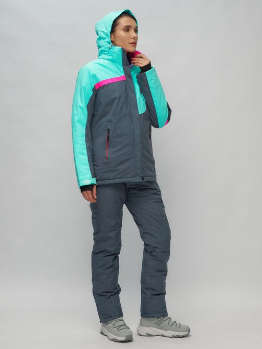Горнолыжный костюм женский бирюзового цвета 02282Br - Chunmai фото 7