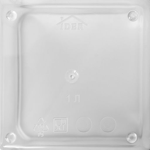 Ёмкость для хранения сыпучих продуктов IDEA «Степ», 1 л, 10×14 см, пластик, крышка белая