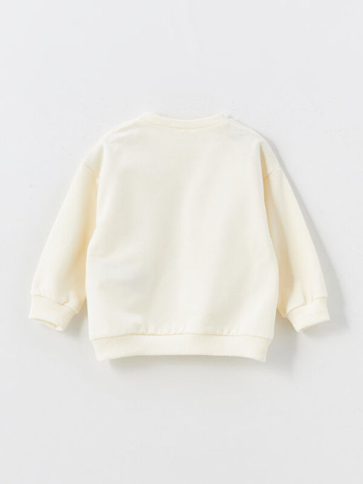 Bisiklet Yaka Uzun Kollu Bask?l? K?z Bebek Sweatshirt ve Tayt 2li Tak?m - Waikiki фото 3