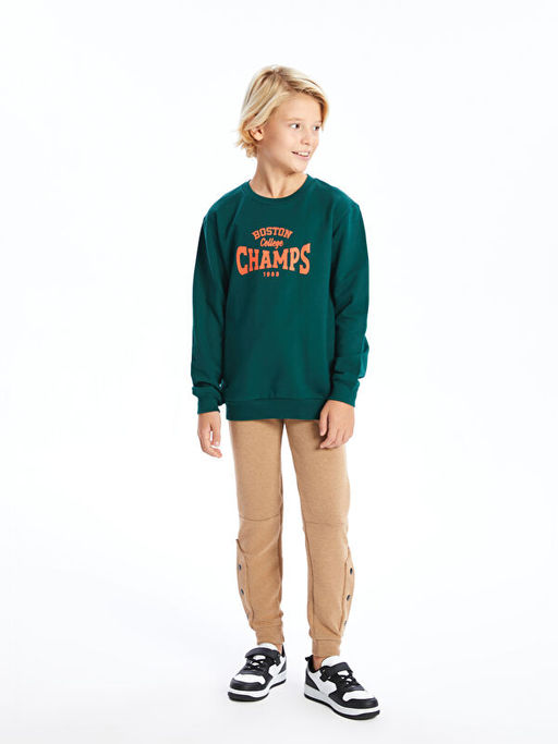Bisiklet Yaka Erkek ?ocuk Sweatshirt