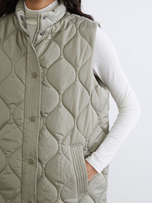 Dik Yaka Kapitone Kad?n ?i?me Yelek