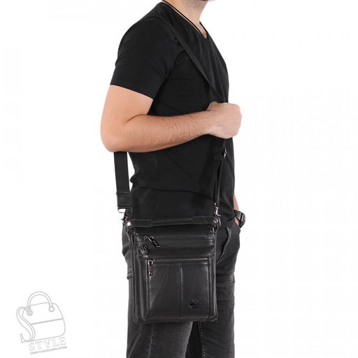 Сумка мужская кожаная 7615Z black Zinimxs
