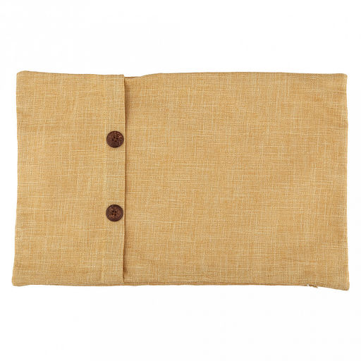 Наволочка декоративная 32х50см Пуговицы горчичный, 2-х сторонняя, искусственная ткань, подкладка-флизелин, на молнии (Китай) - Домашняя мода фото 11