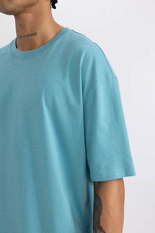 DeFactoFit Футболка Oversize с круглым вырезом и короткими рукавами с принтом  фото 6