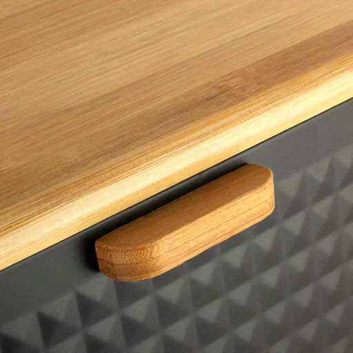 Хлебница нерж/бамбук 35,5*21,5*19,5 см, арт. 100805