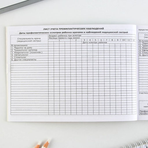 Медицинская карта ребенка Форма №112/у Розовый коллаж, 80 листов - Artfox фото 9