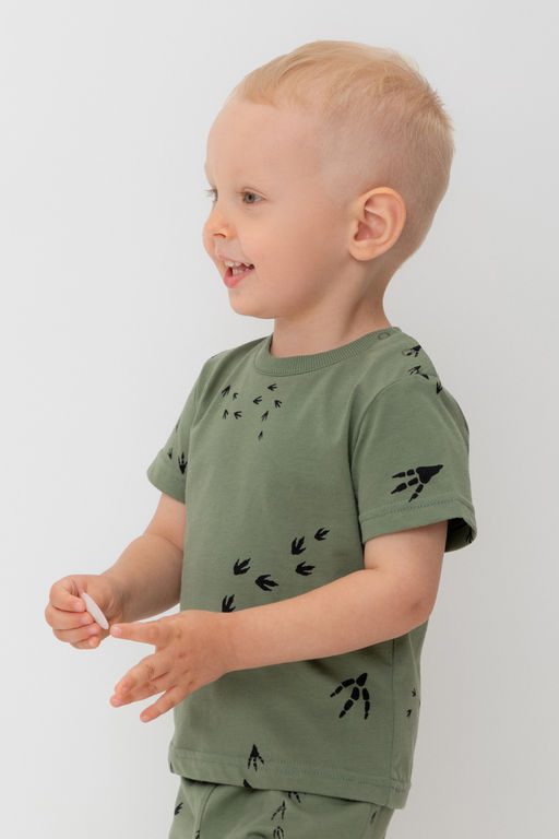 Crockid _ КР 302699/папоротник,следы динозавра к538 фуфайка (футболка) д/мал яс  фото 4