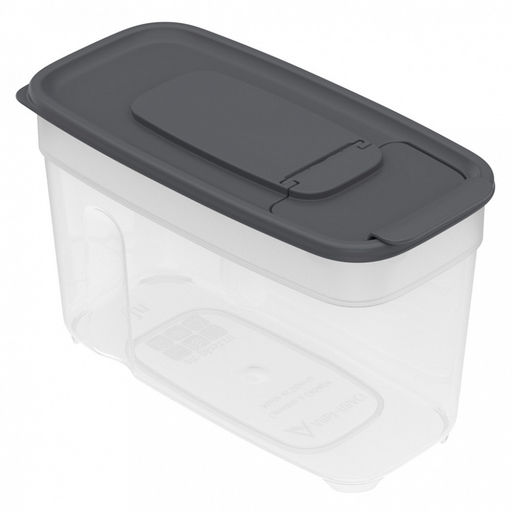 Контейнер для сыпучих продуктов 1л, 17х8,5х10,5см, полипропилен, графит (Россия)