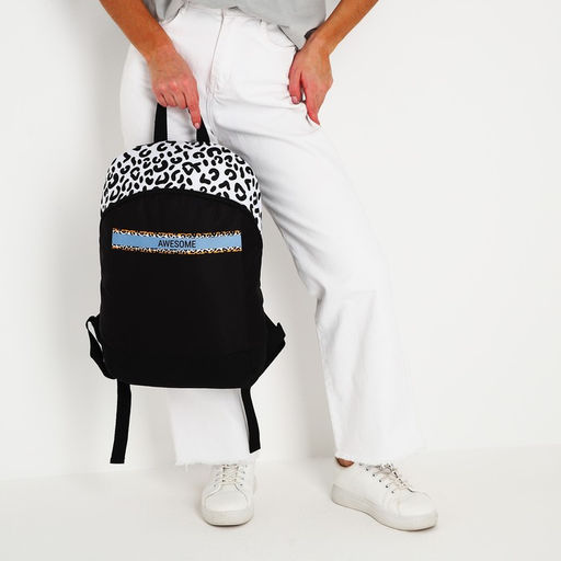 Рюкзак текстильный Awesome, 46х30х10 см, вертик карман, цвет чёрный - Nazamok фото 2
