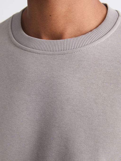 Bisiklet Yaka Erkek Kal?n Sweatshirt