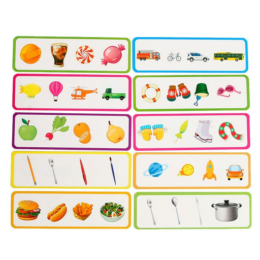 Развивающий набор «Логические ряды, найди лишнее», с прозрачными карточками, уровень 2, по методике Монтессори