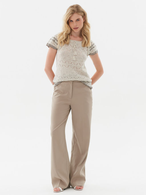 Джемпер короткий рукав л0475 лен 1 - Стим фото 10