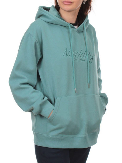 A17 TURQUOISE Толстовка женская с капюшоном (85% хлопок, 15% полиэстер)