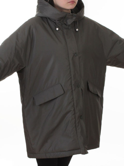 8020 GREY/GREEN Куртка демисезонная женская (100 гр. холлофайбер)