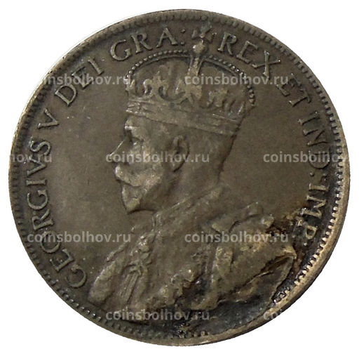 Монета 1 цент 1916 года Канада