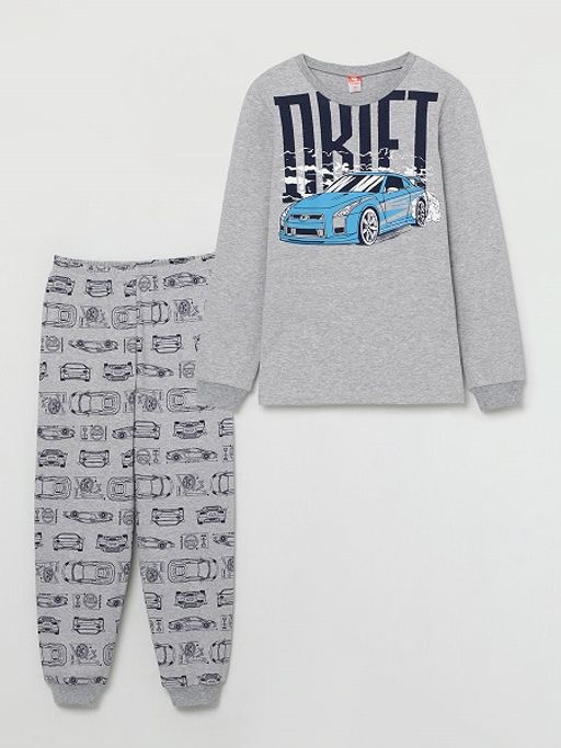 CRB wear/CSJB 50029-11 Комплект для мальчика (джемпер, брюки), светло-серый меланж/Ex.Cherubino