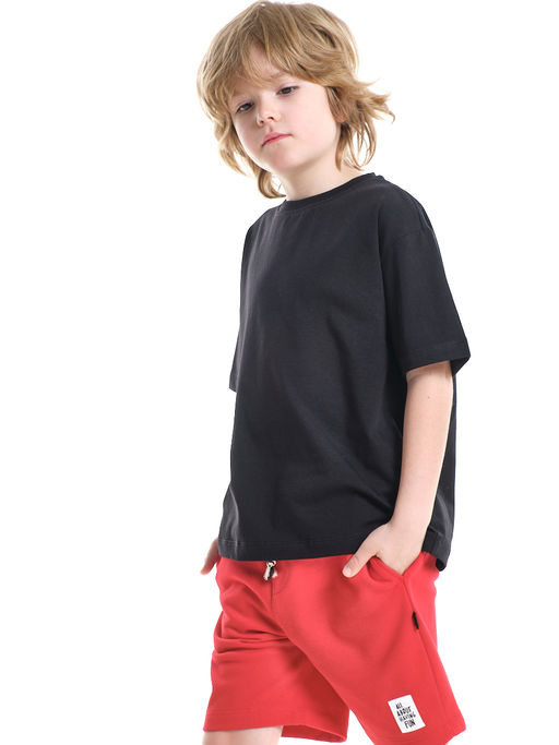 Футболка хлопок подросткам для школы 22-7626 черный - Mini maxi фото 12