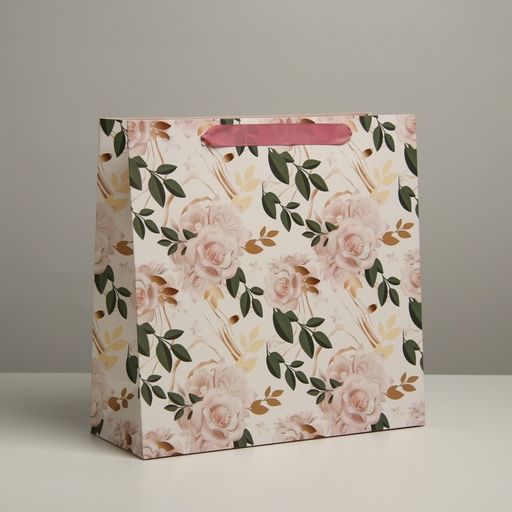 Пакет ламинированный квадратный Beautiful, 30 30 12 см - Дарите счастье фото 7