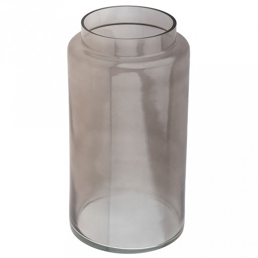 Ваза для цветов стеклянная "Дэни-5" 8л, д19см, h34,5см, большая, "Дымчатый", прозрачный (Россия)