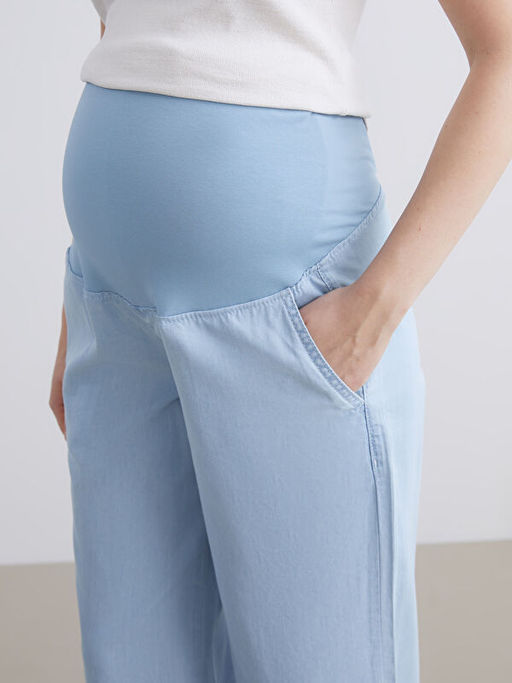 Kar?n Panelli Wideleg Hamile Jean Pantolon