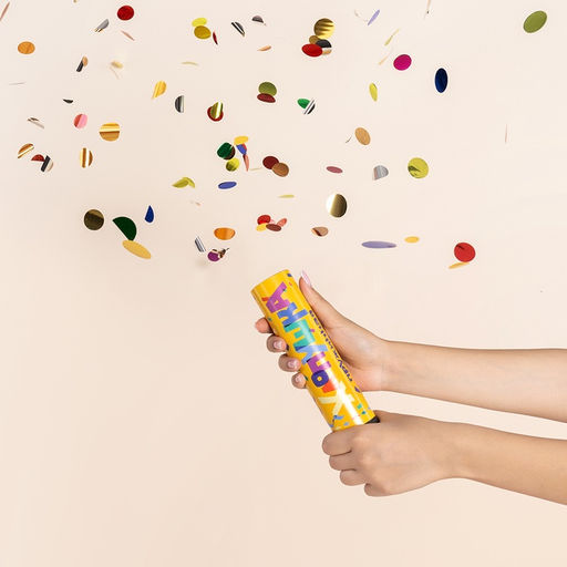 Цена за 2 шт. Хлопушка пружинная «Круги», ассорти из фольги, 20 см