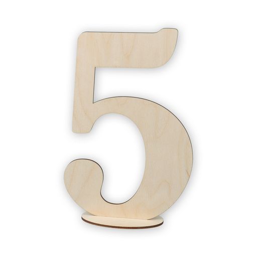 Заготовка для декорирования Mr. Carving ВД-386 Цифры на подставке фанера 7.5 х 20.6 х 30 см Цифра 5