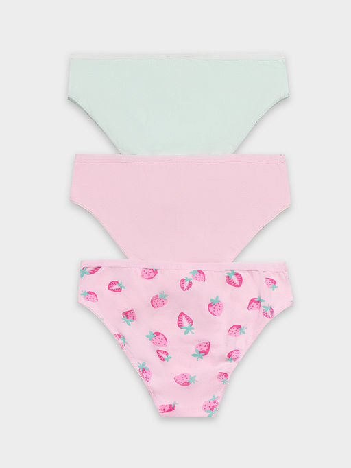 Трусы для девочек слипы мультипак (3 шт.) розовые с печатью - Mark formelle фото 2