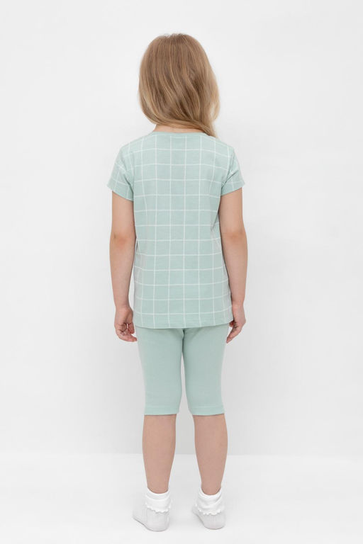 К 1641/голубая дымка,двойная клетка пижама дет