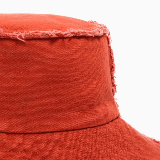 Панама женская джинсовая MINAKU с необработанными краями, оранжевая, размер 56-58