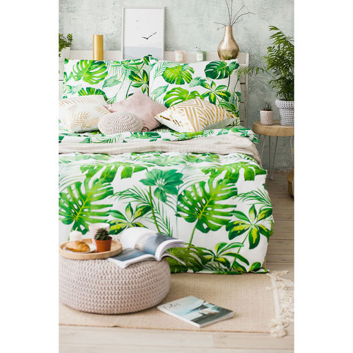 Постельное бельё Этель дуэт Монстера, размер 143х215 см - 2 шт., 220х240 см, 70х70 см - 2 шт фото 7