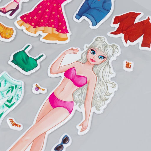 Цена за 2 шт. Наклейка пластик Одень куклу. Летний 15х20 см - Simaland фото 2