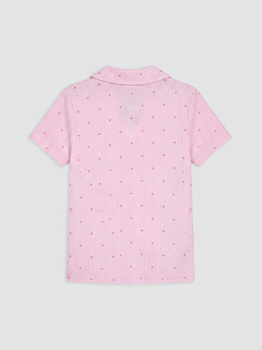 G?mlek Yaka K?z ?ocuk Pijama Tak?m