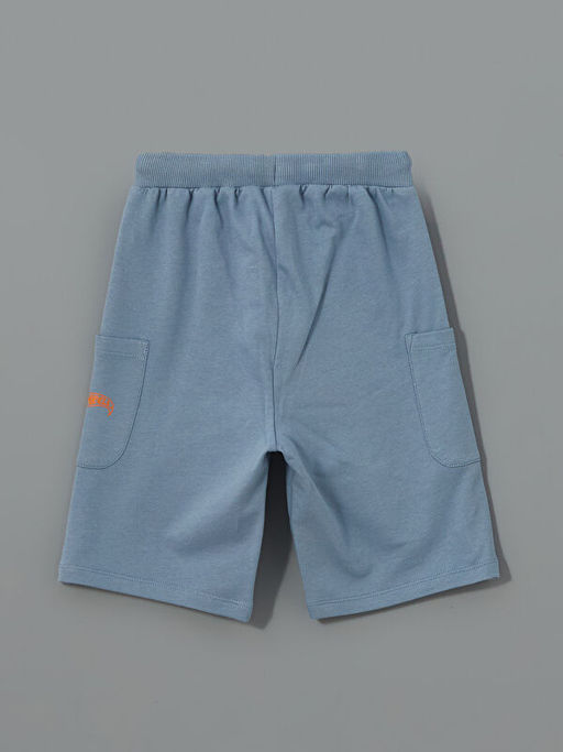 Beli Lastikli Bask?l? Erkek ?ocuk ?ort