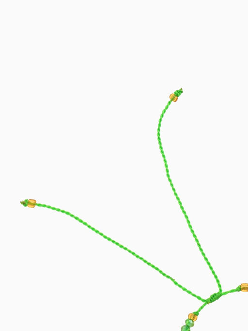 Браслет, длина 16 см, зелёный