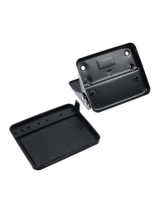 Дырокол 20л метал черный, с линейкой