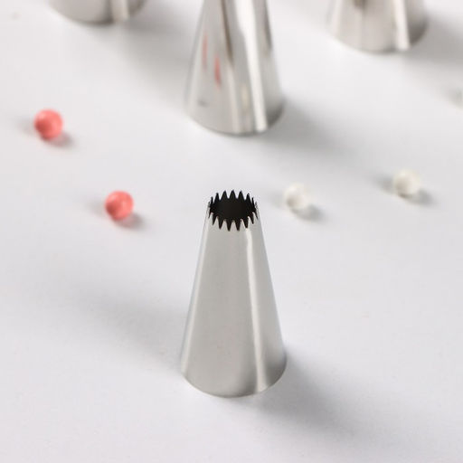 Набор насадок кондитерских Доляна, d=2 см, 6 шт., форма МИКС  фото 3