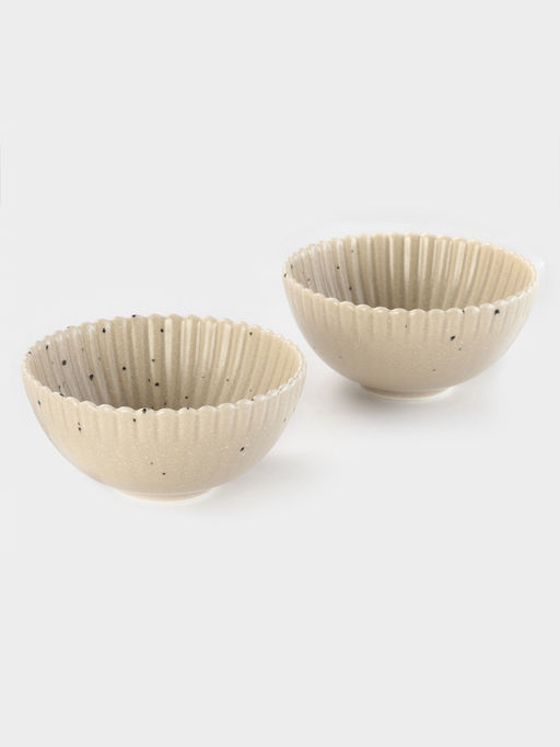 Салатники Доляна Коралл, d=16.1 см, набор 2 шт., фарфор, бежевые