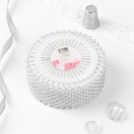 Цена за 24 шт. Булавки портновские «Ромашка», 38 мм, 40 шт., белые