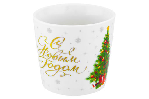 Кружка 380 мл 13*9,7*9 см Праздничная ель с золотом NEW BONE CHINA - Elan gallery фото 7