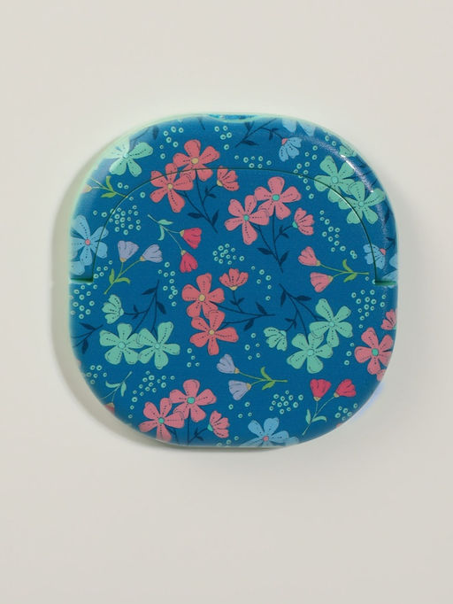 Зеркало карманное Узор, с подставкой, 8?8 см, синее - Qf фото 4