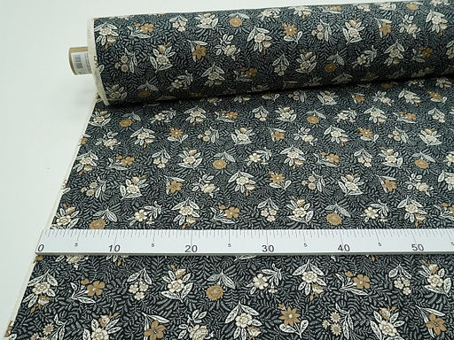 Импорт. хлопок Кармина цв.черный, ш.1.5м, хлопок-100%, 100гр/м.кв - Купава фото 6