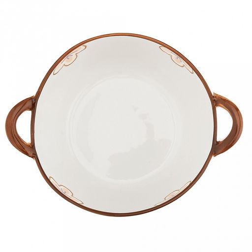 Ночная фиалка Салатник фарфоровый 1,4л, 25х19,2х8,7см, с ручками, с деколью, волнистый край, отводка (Китай) - Домашняя мода фото 5