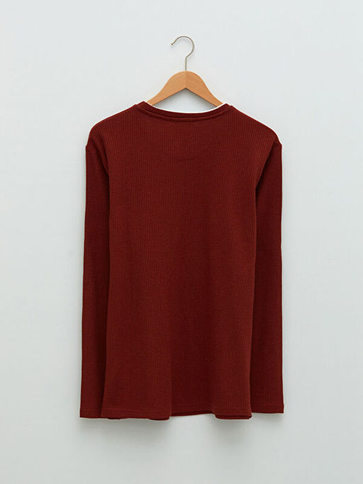 Bisiklet Yaka Uzun Kollu Erkek Ti??rt - Waikiki фото 3