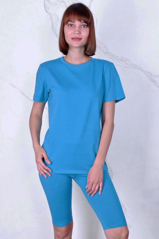 Арт. 2715 Костюм с велосипедками 42-50 (5 шт) Цвет:верх-фуксия, низ-фуксия - Калинка фото 8