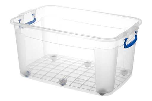 Контейнер 50 л 63*40,5*33 см Storage Box с синими ручками на колёсах (модель 376) - Elan gallery фото 4