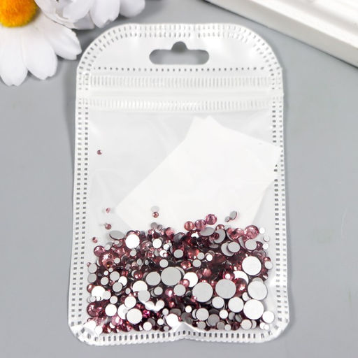 Декор для творчества стекло Стразы усечённый конус. Светлый фиолет d=1,5-6,5мм н-р 1000 шт 74595 - Simaland фото 3