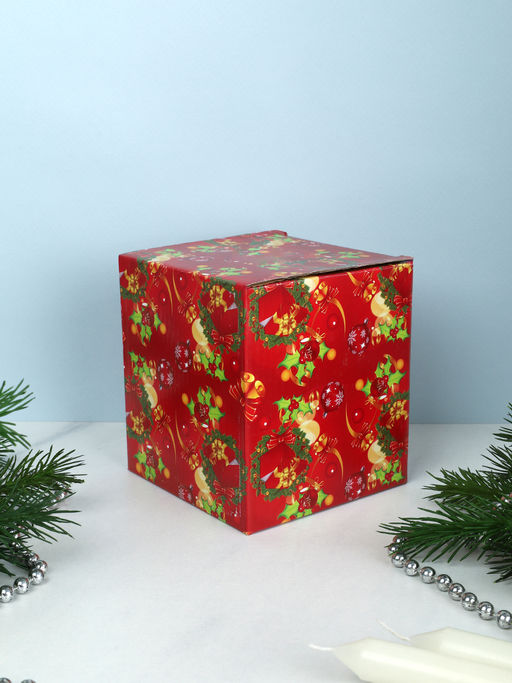 Подсвечник 11,2х11,2х12,5 см / 7094 /уп 36/новогодний